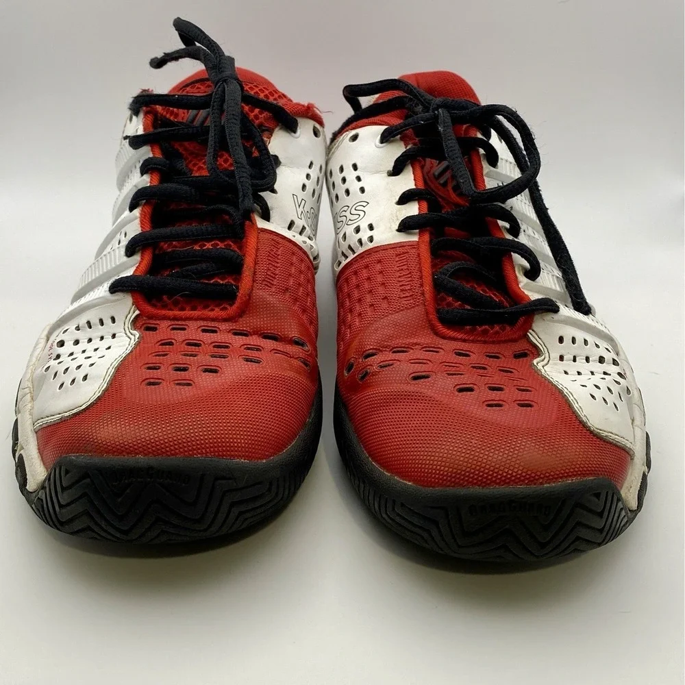 K-Swiss Men's Varsity Low Tennis Shoes - Red, White, Black Size 5‎ *